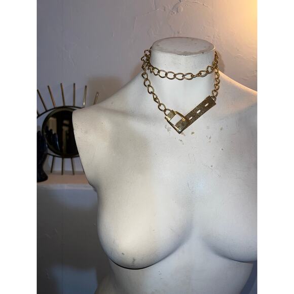 Vintage Belt, Gold, Brass Buckle, 70s 80s, Chain Belt main image 11